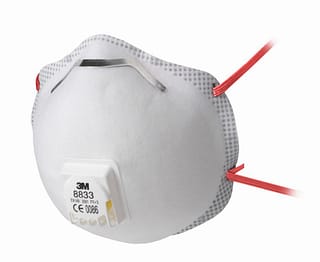 3M 8833 Comfort stofmasker FFP3 met ventiel