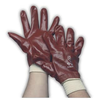 PVC rood werkhandschoen