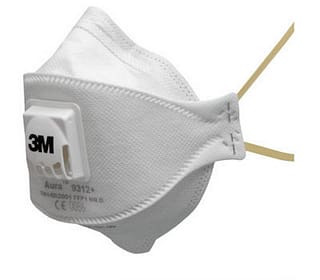 3M Aura 9312 plooibaar stofmasker met ventiel