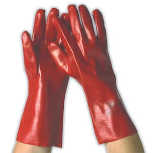 PVC rood werkhandschoen