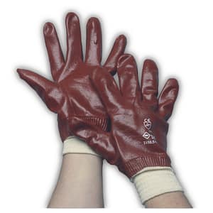 PVC rood werkhandschoen